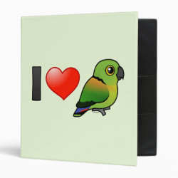I Love Black-collared Lovebirds Avery Signature Binder 8.5x11