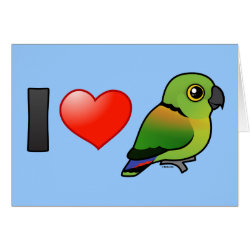 I Love Black-collared Lovebirds Greeting Card