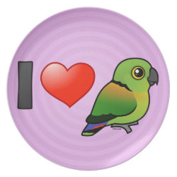 I Love Black-collared Lovebirds Plate