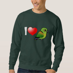 I Love Black-collared Lovebirds Men's Basic Sweatshirt