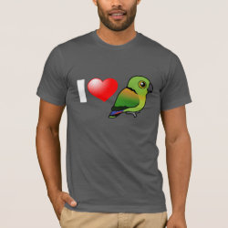 I Love Black-collared Lovebirds Men's Basic American Apparel T-Shirt