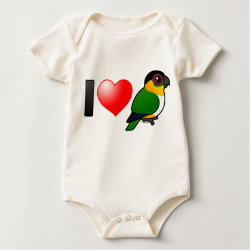 I Love Black-headed Parrots Infant Organic Creeper