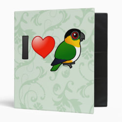I Love Black-headed Parrots Avery Signature Binder 8.5x11