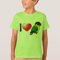 I Love Black-headed Parrots Kids' Hanes TAGLESS® T-Shirt