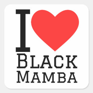 I love black mamba square sticker