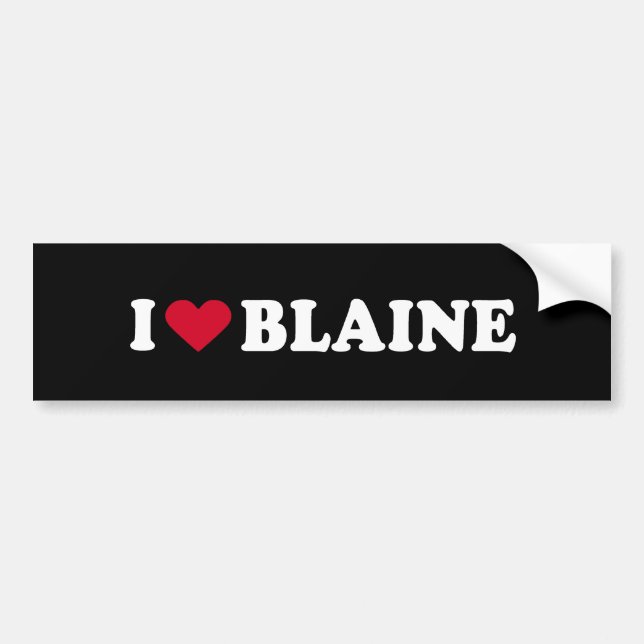 I LOVE BLAINE BUMPER STICKER (Front)