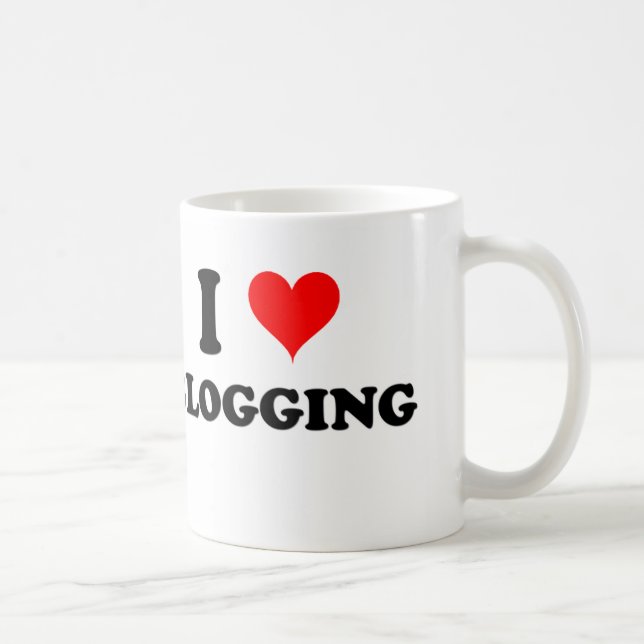 I Love Blogging Coffee Mug (Right)