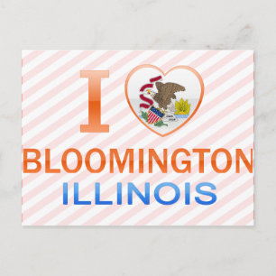 I Love Bloomington, IL Postcard