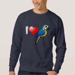I Love Blue-and-yellow Macaws Men's Basic Sweatshirt