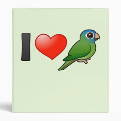 I Love Blue-crowned Conures Avery Signature Binder 8.5x11