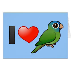 I Love Blue-crowned Conures Greeting Card