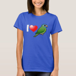 I Love Blue-crowned Conures Women's Basic T-Shirt