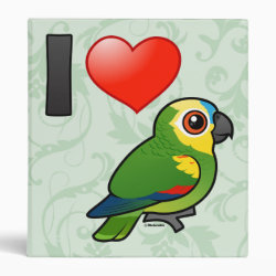 I Love Blue-fronted Amazons Avery Signature Binder 8.5x11