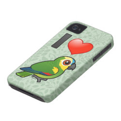 I Love Blue-fronted Amazons Case-Mate iPhone 4 Barely There Universal Case