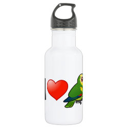 I Love Blue-fronted Amazons Water Bottle (24 oz)