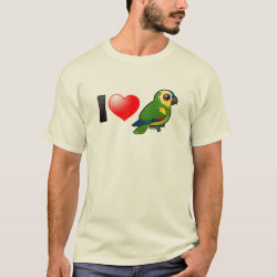 I Love Blue-fronted Amazons Men's Basic T-Shirt
