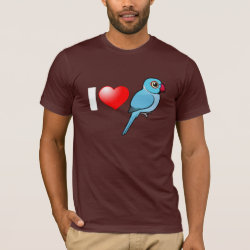 I Love Blue Indian Ringnecks Men's Basic American Apparel T-Shirt