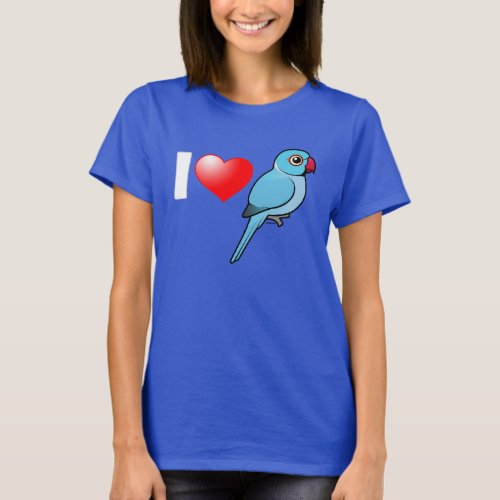 I Love Blue Indian Ringnecks T_Shirt