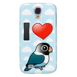 I Love Blue Masked Lovebirds Case-Mate Barely There Samsung Galaxy S4 Case