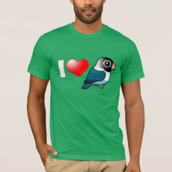 I Love Blue Masked Lovebirds Men's Basic American Apparel T-Shirt