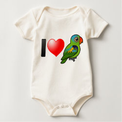 I Love Blue-naped Parrots Infant Organic Creeper