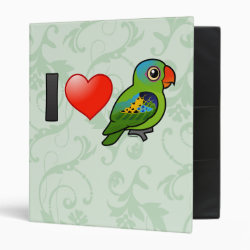 I Love Blue-naped Parrots Avery Signature Binder 8.5x11