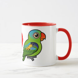 I Love Blue-naped Parrots Combo Mug