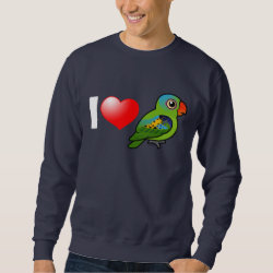 I Love Blue-naped Parrots Men's Basic Sweatshirt