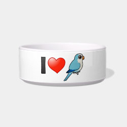I Love Blue Quakers Cat Food Bowl