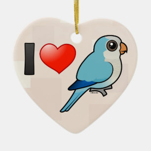 I Love Blue Quakers Ceramic Ornament