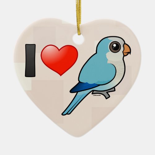 I Love Blue Quakers Ceramic Ornament