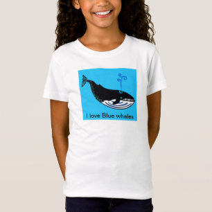 I love BLUE WHALES - Marine wildlife - Ocean blue T-Shirt