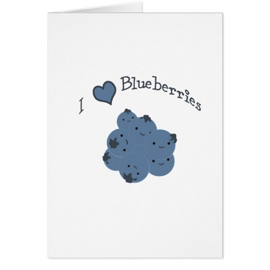I love blueberries cards (Front)