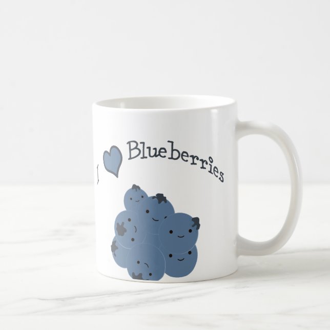 I love blueberries coffee mug (Right)