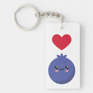 I love Blueberries Keychain