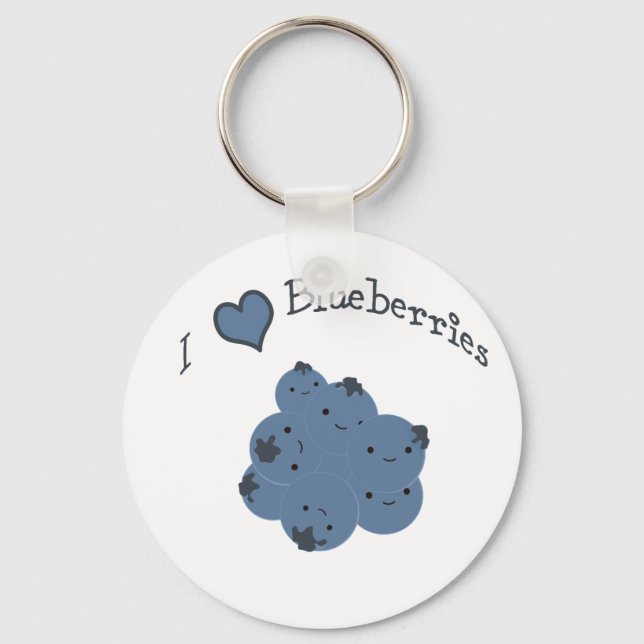 I love blueberries keychain (Front)