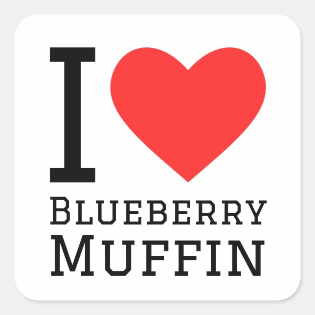 I love blueberry muffin square sticker (Front)