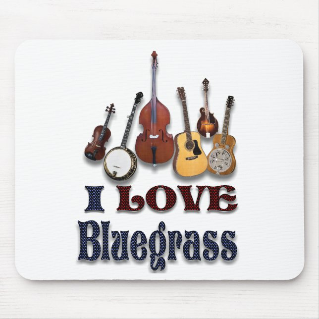 I LOVE BLUEGRASS MOUSEPAD (Front)