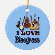 I LOVE BLUEGRASS ORNAMENT
