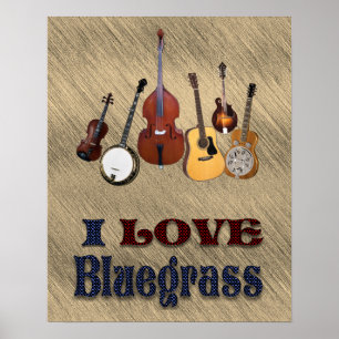 I LOVE BLUEGRASS* POSTER