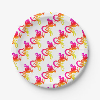 I Love BMX Paper Plates