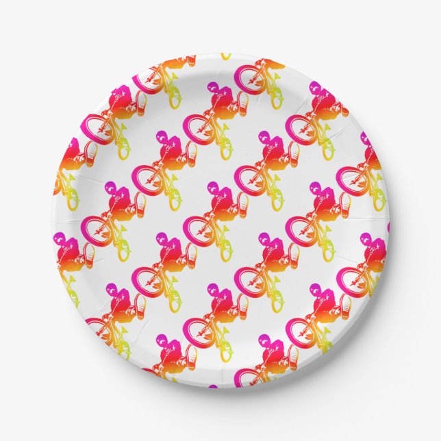 I Love BMX Paper Plates (Front)