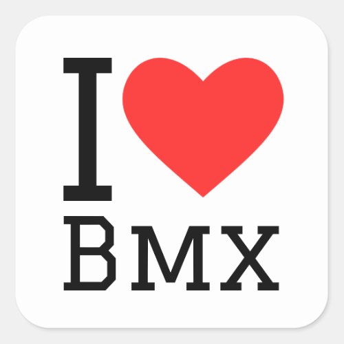 I love bmx square sticker