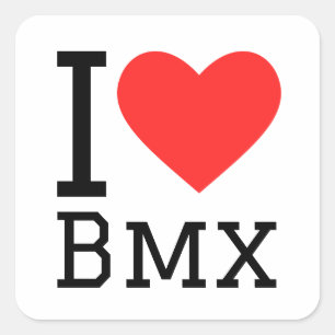 I love bmx square sticker