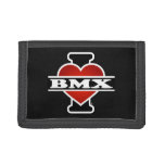 I Love Bmx Tri-fold Wallet at Zazzle
