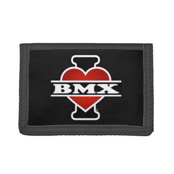 I Love Bmx Tri-fold Wallet by TheArtOfPamela at Zazzle