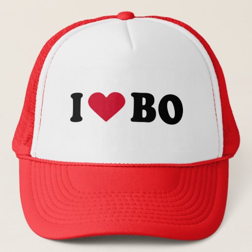 I LOVE BO TRUCKER HAT