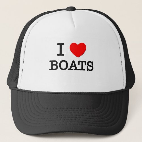 I Love Boats Trucker Hat