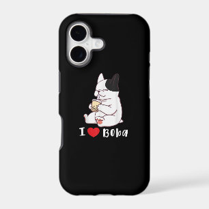 I Love Boba Bubble Tea Dog Cut French Bulldog Gift iPhone 17 Case