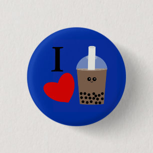 I Love Boba Drink #1 Button